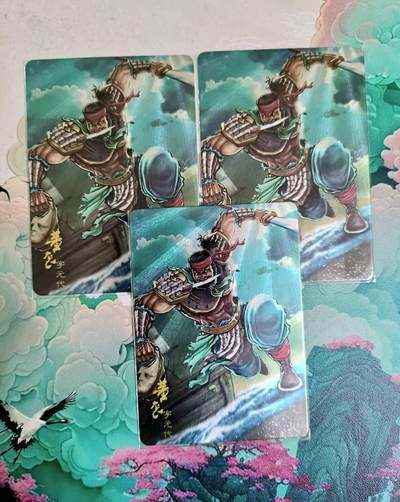 龙虎卡牌六四场 （无佣金，周六结拍，欢迎送拍） - 粗闪3张 龙耀三国国际版 吴势力 董袭3宫