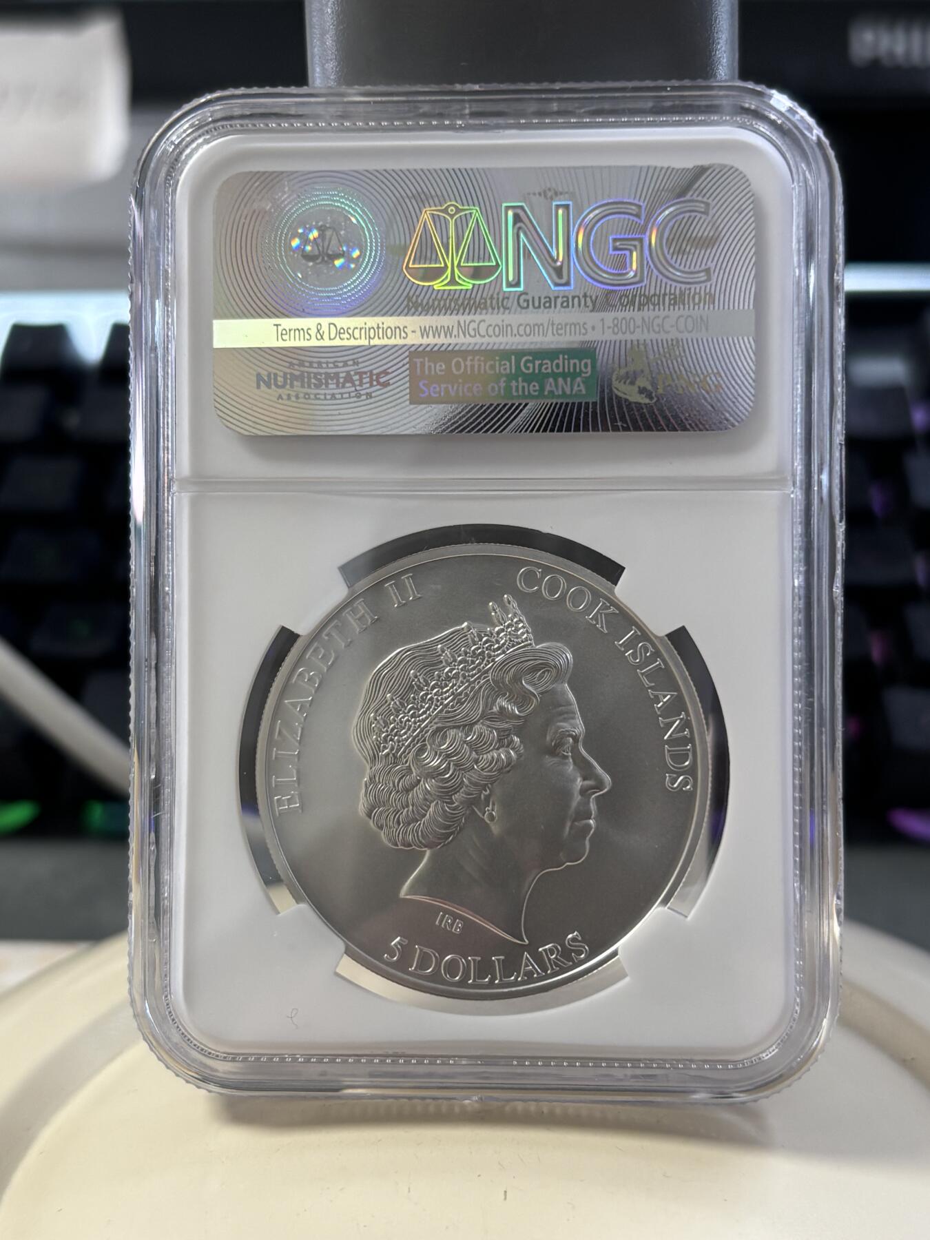 第182期拍卖 库克2014年画出未来初恋银币NGC-MS70，20克，925银