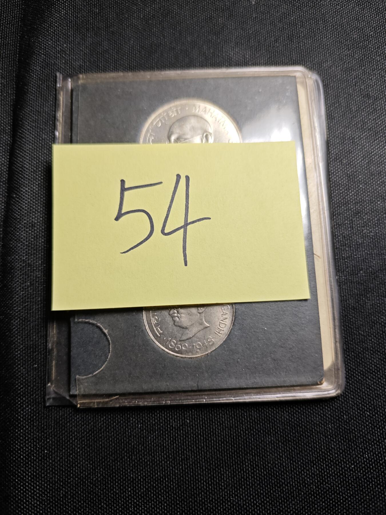 KK钱币收藏小铺 （套币 好品/批量散币 银币）专场  2月预留时间 周末发货  1948印度大小面值清年 甘地纪念套币 带一枚银币 官方原套册 册坏了