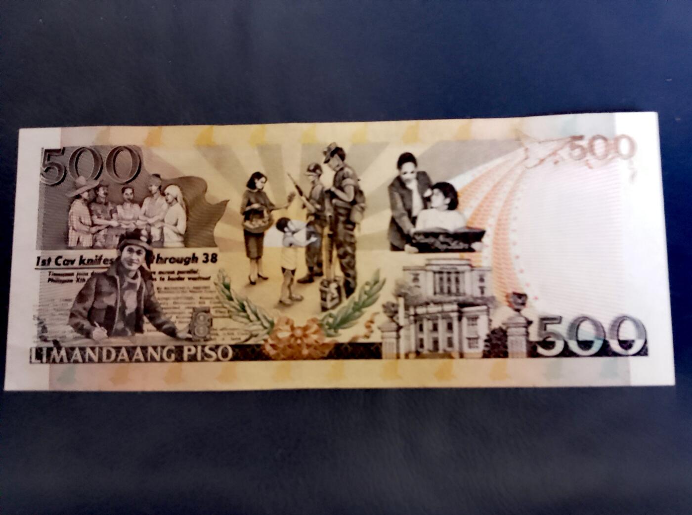 全新菲律宾2005年500比索靓品纸币