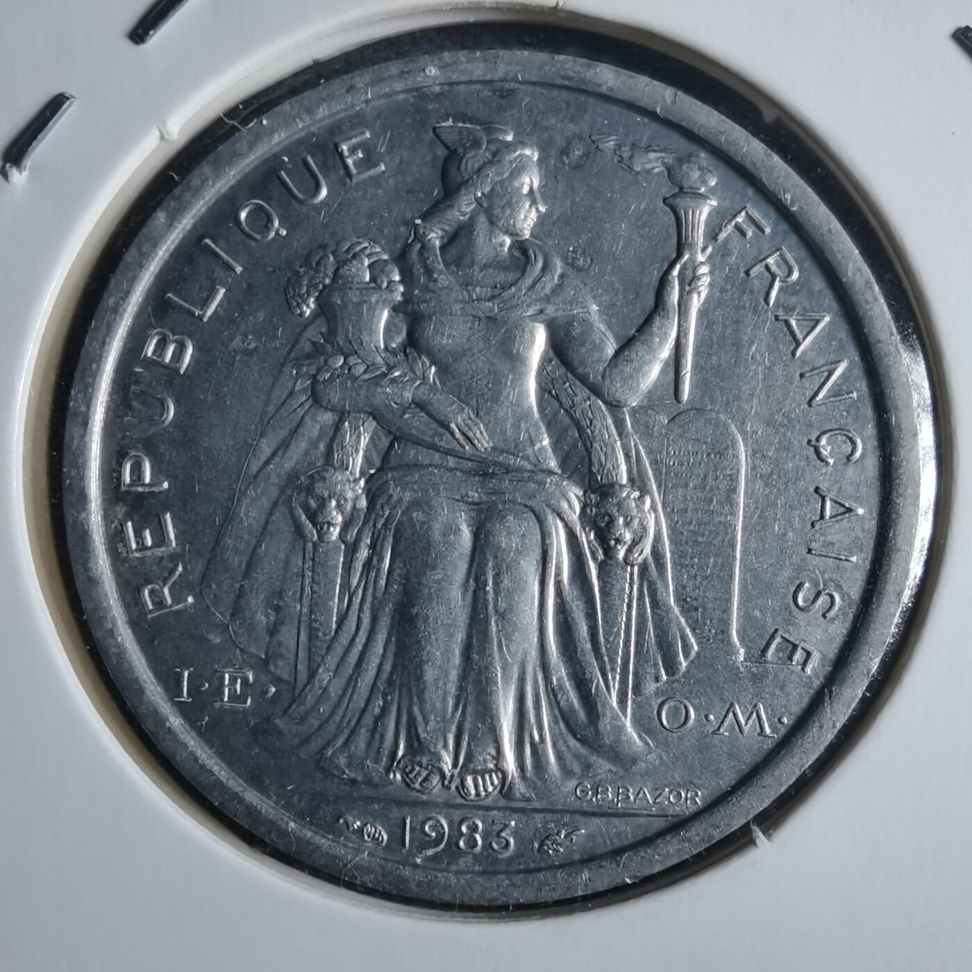 沼泽如烟--第912场 法属新喀里多尼亚1983年2法郎