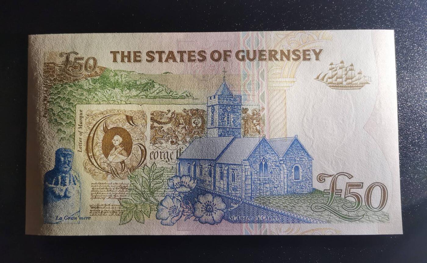 《艾美收藏》第221期-11.23周日黄金场精品荟萃 根西1994年A冠50镑最高值UNC 女王钞 Pick#59