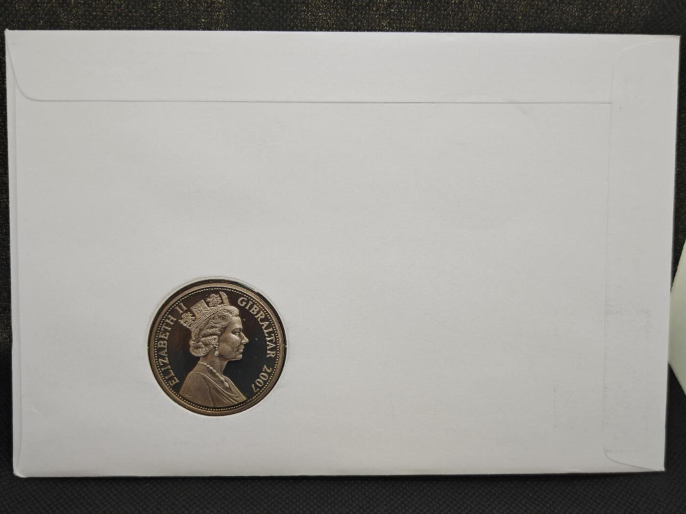 【淘币小摊】限时拍第八百零七拍  克朗币邮币封场  满百包邮可预留两周  周一统一发货   直布罗陀2007年女王大婚钻禧克朗纪念币邮币封