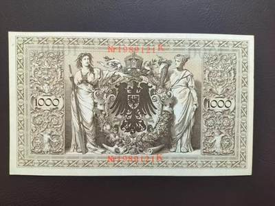 2025-11-21纸币专场(首场) - 设计精美 UNC原票直板大票幅 1910 德意志帝国银行 1000马克