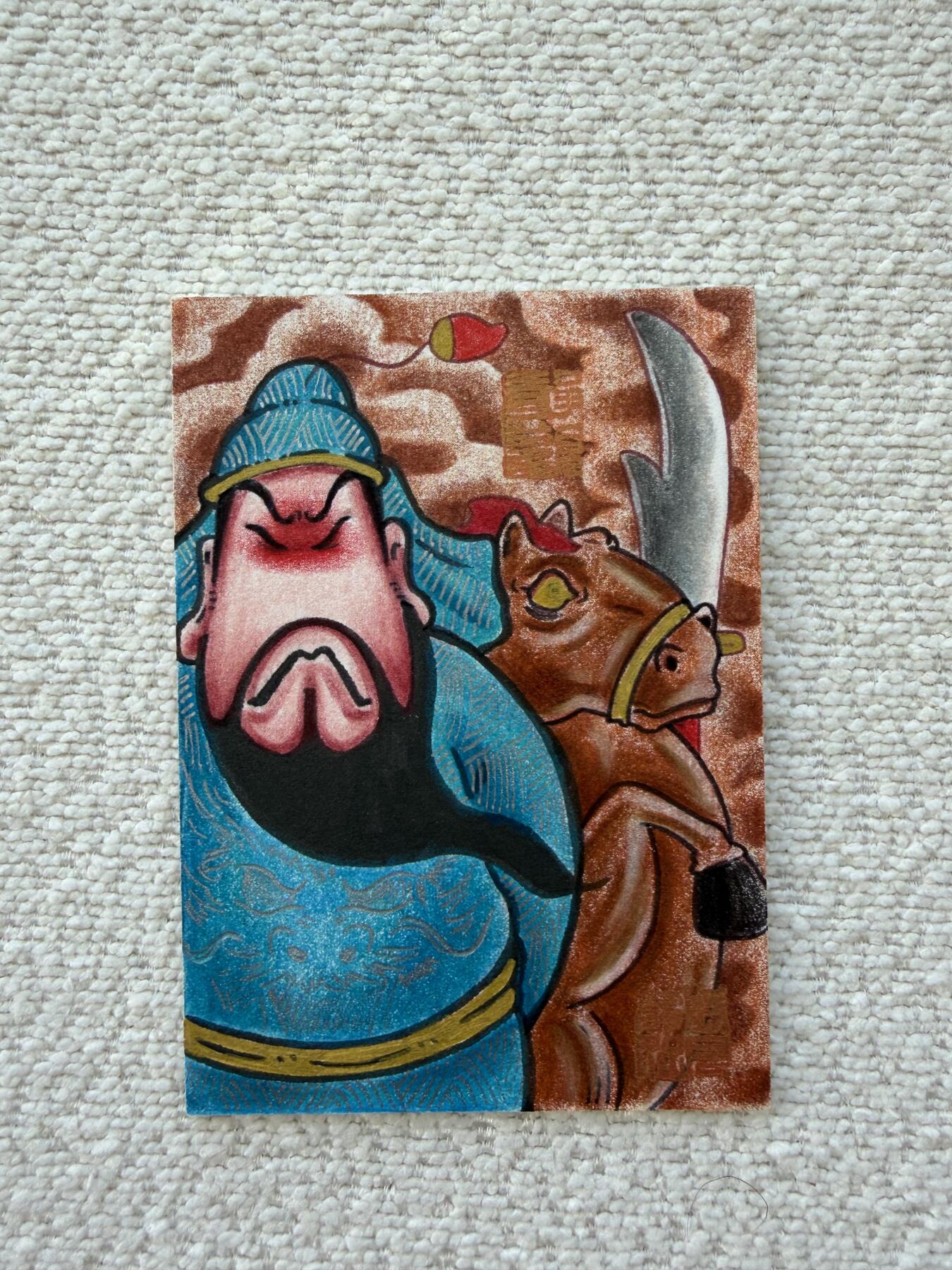 天玑星卡拍第141期《11.24周一截拍》持续收拍收评中 满赠卡需备注 【手绘卡】居子 关羽 手绘卡