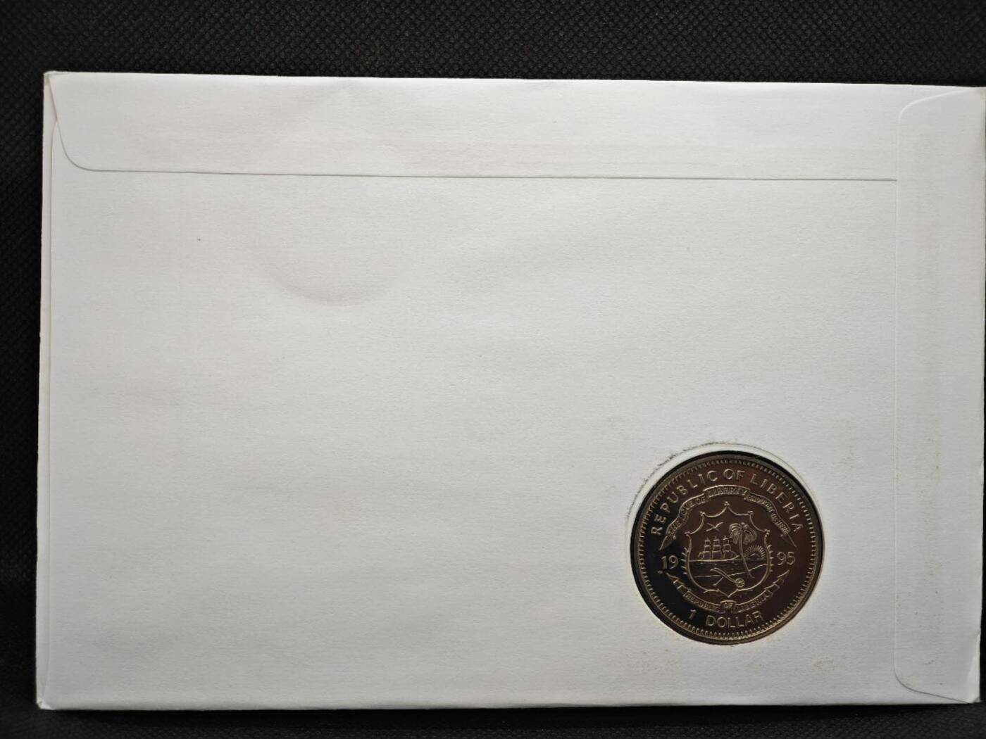 【淘币小摊】限时拍第八百零七拍  克朗币邮币封场  满百包邮可预留两周  周一统一发货  利比里亚1995年联合国50周年1元纪念币邮币封