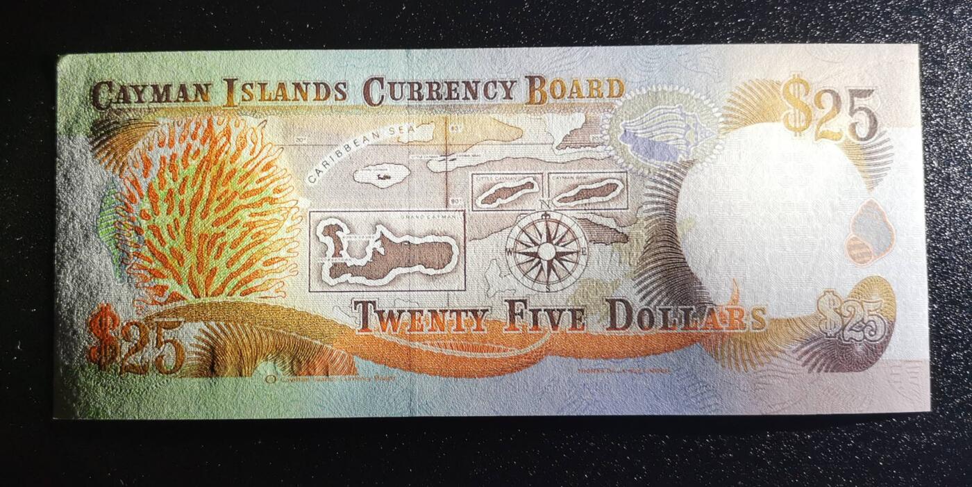 《艾美收藏》第221期-11.23周日黄金场精品荟萃 开曼群岛1996年B1冠25元UNC无47右角极轻微压痕