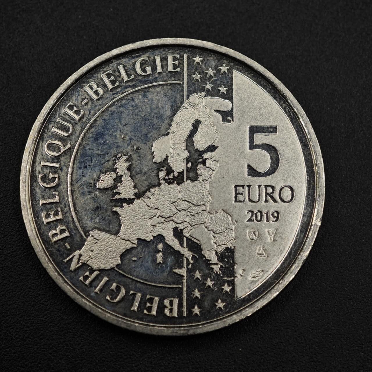 【淘币小摊】限时拍第八百零七拍  克朗币邮币封场  满百包邮可预留两周  周一统一发货   比利时2019年诺曼底登陆75周年5欧元纪念币