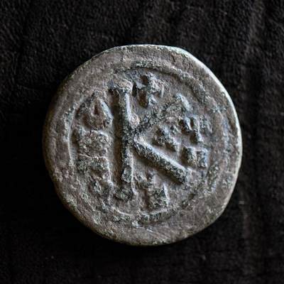 【良泉】第42期【自动场】12月4日晚19.30点开拍！99枚域外古代钱币专场  - 9.09克，公元545年 【拜占庭】 查士丁尼安一世正面像，在位第18年，20努米，大铜币