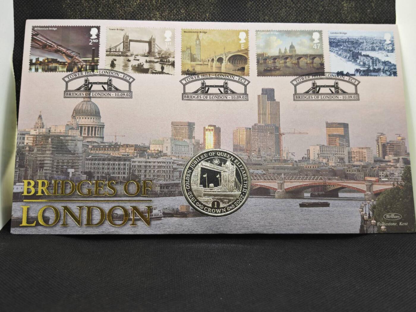 【淘币小摊】限时拍第八百零七拍  克朗币邮币封场  满百包邮可预留两周  周一统一发货   直布罗陀2002年女王登基金禧克朗纪念币邮币封