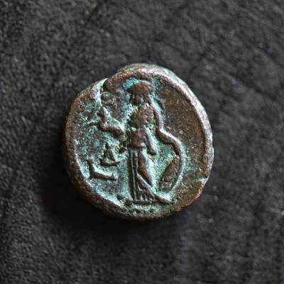 【良泉】第42期【自动场】12月4日晚19.30点开拍！99枚域外古代钱币专场  - 【藏家出品B】公元286-287年【古罗马】【埃及行省】戴克里先（ΔIOKΛHTIANOC）雅典娜，在位第4年，四德拉克马，6.94克