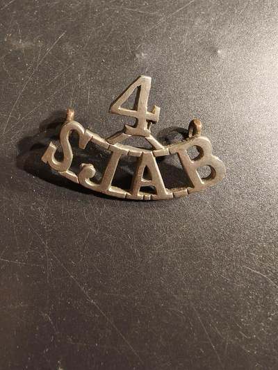 老王徽章第165期 -  英国第4圣约翰救护队袖章     二战时期