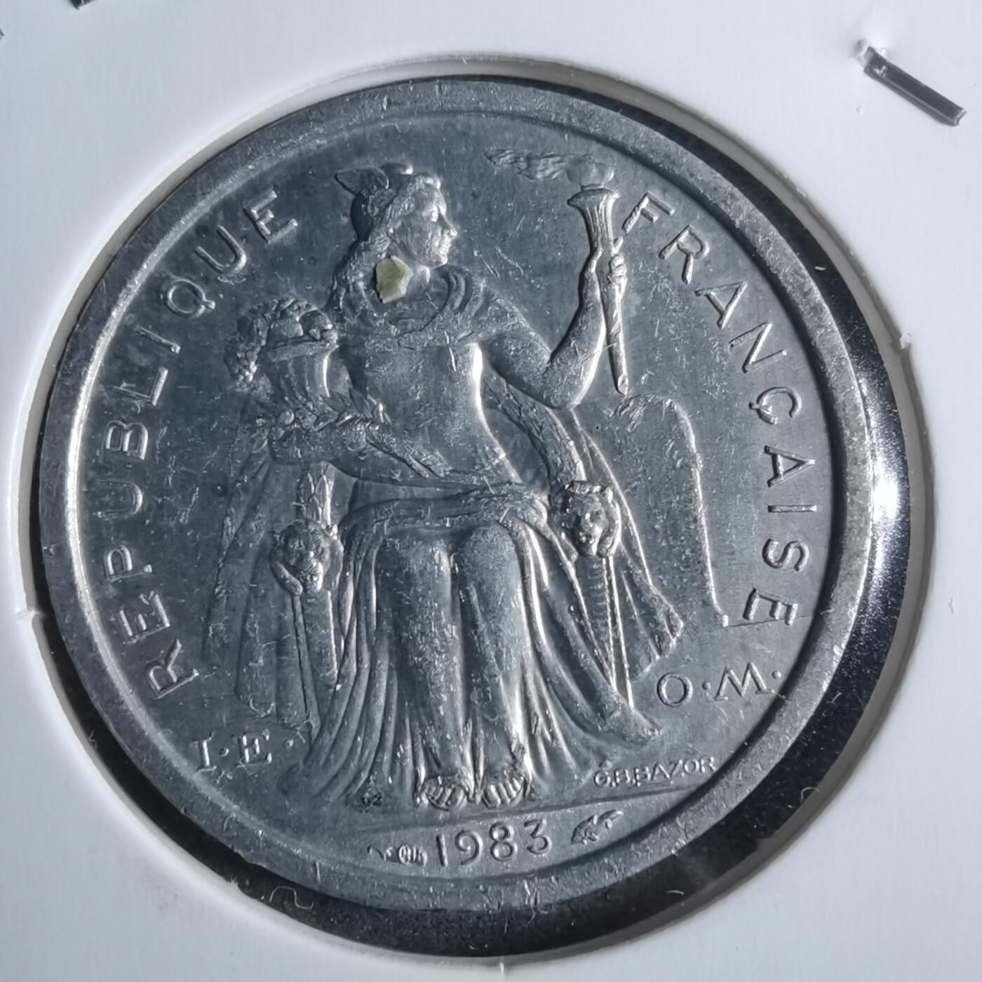 沼泽如烟--第912场 法属新喀里多尼亚1983年1法郎