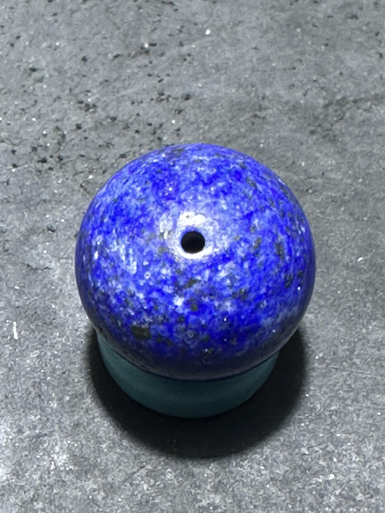 阿富汗老矿青金石通货圆珠一个！