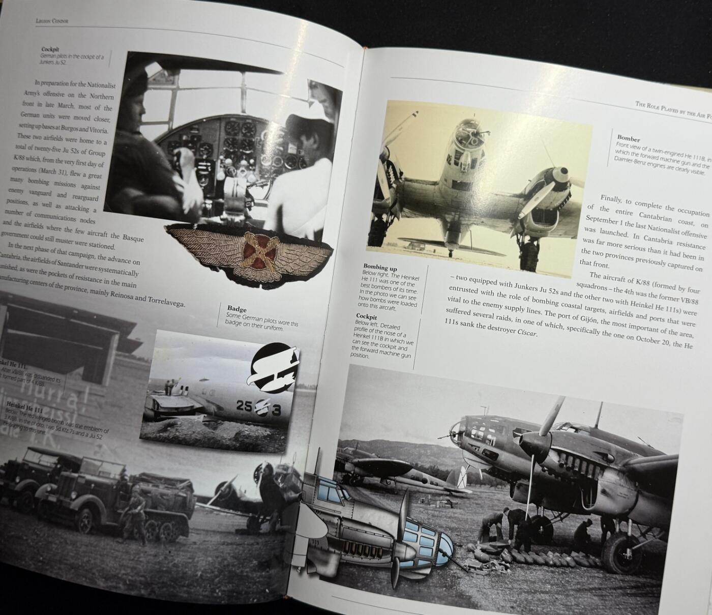 戎马世界章牌大赏第108期 德国秃鹰军团陆海空三1936-1939从历史·编制·飞机·制服·勋章·纪念品全部都系统展示，书后售价79.99美元