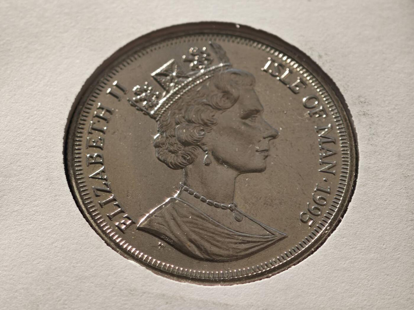 【淘币小摊】限时拍第八百零七拍  克朗币邮币封场  满百包邮可预留两周  周一统一发货   马恩岛1995年现代发明克朗纪念币邮币封