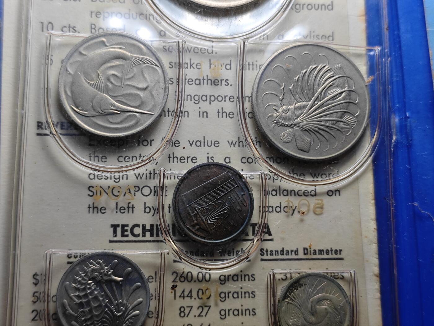 KK钱币收藏小铺 （套币 好品/批量散币 银币）专场  2月预留时间 周末发货  1970新加坡大小面值清年套币