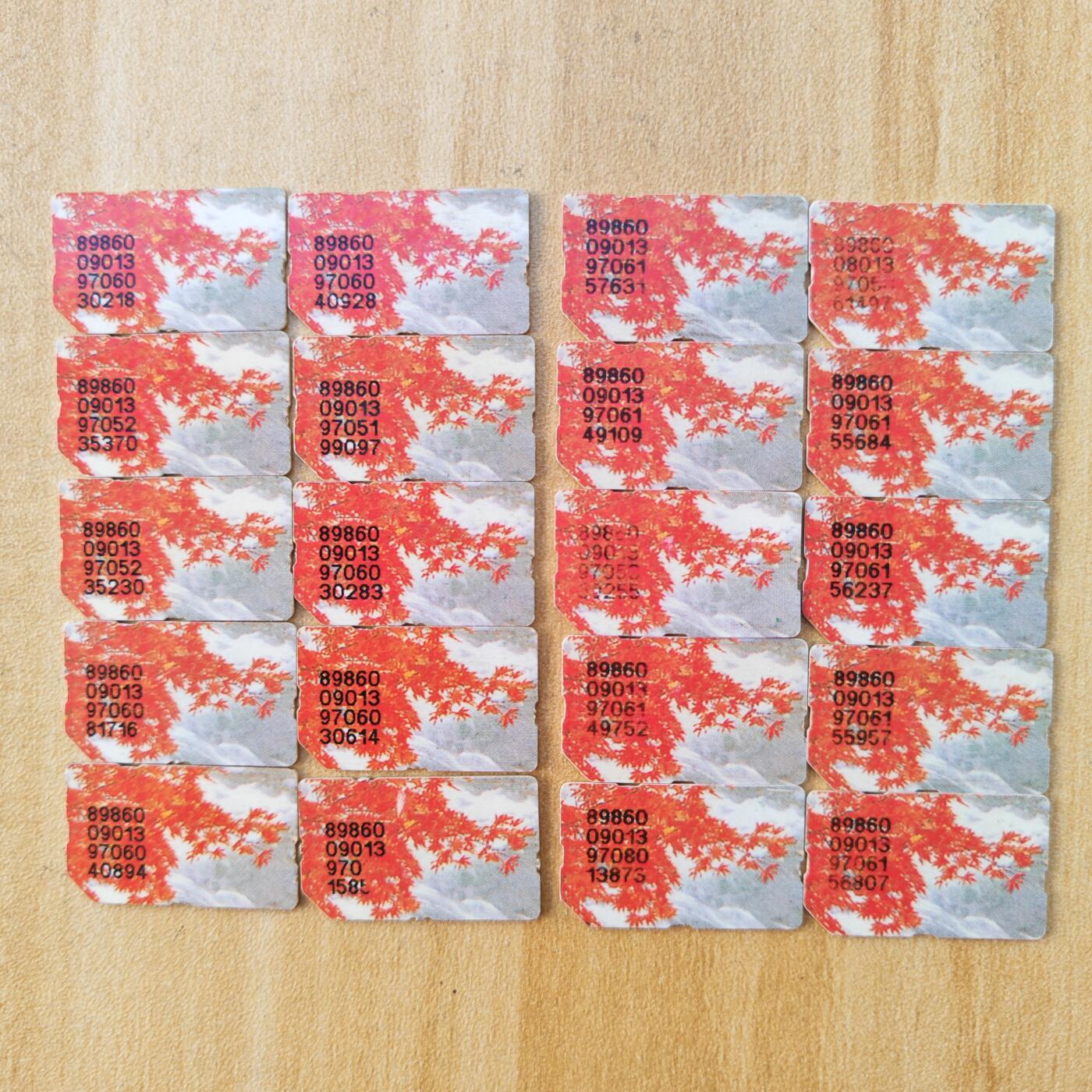 （手机SIM卡 IC卡）第10期2025年11月23日晚21：10时延时截拍 福建手机SIM卡 芯片97年 2种不同芯片