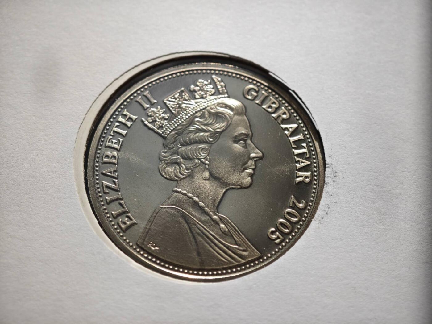 【淘币小摊】限时拍第八百零七拍  克朗币邮币封场  满百包邮可预留两周  周一统一发货   直布罗陀2005年特拉法加海战200周年克朗纪念币邮币封