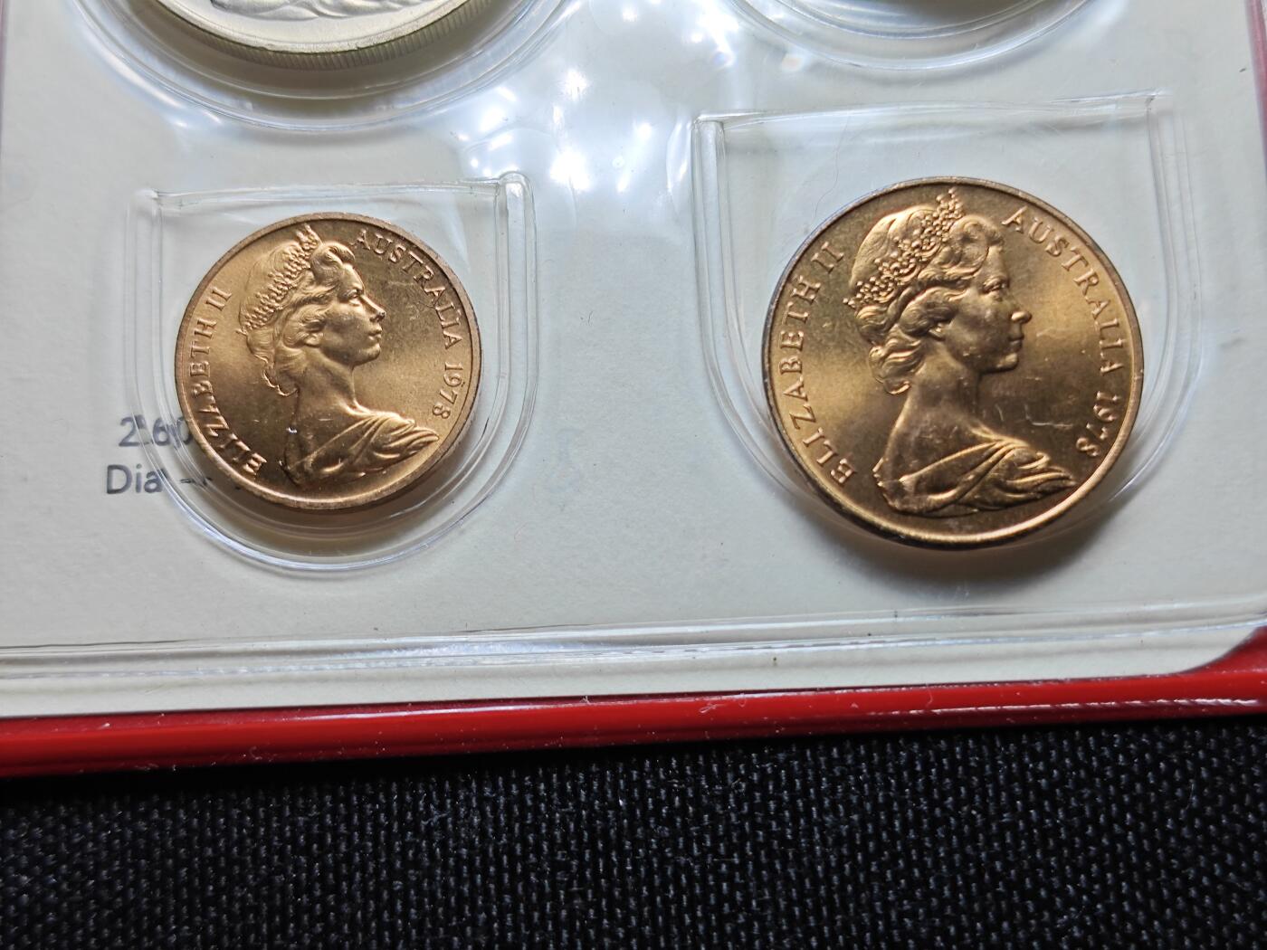 KK钱币收藏小铺 （套币 好品/批量散币 银币）专场  2月预留时间 周末发货  1978澳大利亚官方册 大小面值清年一套