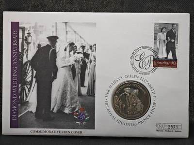 【淘币小摊】限时拍第八百零七拍  克朗币邮币封场  满百包邮可预留两周  周一统一发货  -  泽西岛2007年女王大婚钻禧5镑纪念币邮币封