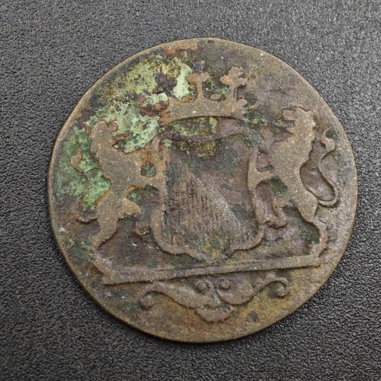 【淘币小摊】实时拍第八百零四拍   散币银币场   满百包邮可预留二周 每周一统一发货   荷属东印度1790年1杜伊特铜币