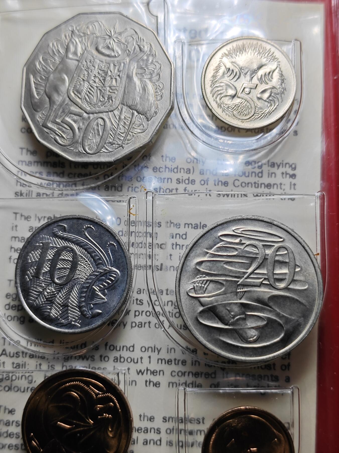 KK钱币收藏小铺 （套币 好品/批量散币 银币）专场  2月预留时间 周末发货  1978澳大利亚官方册 大小面值清年一套