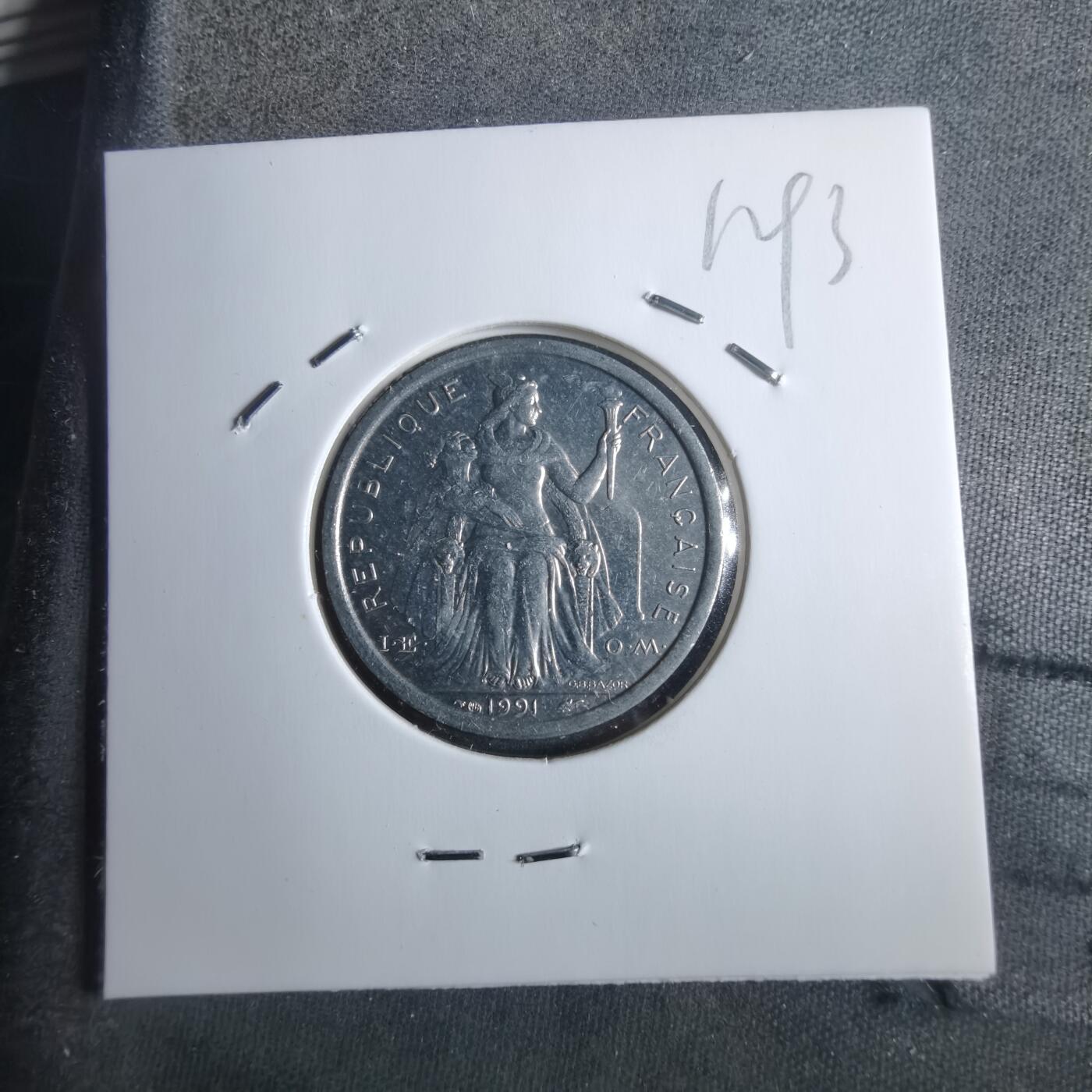 沼泽如烟--第912场 法属新喀里多尼亚1991年1法郎