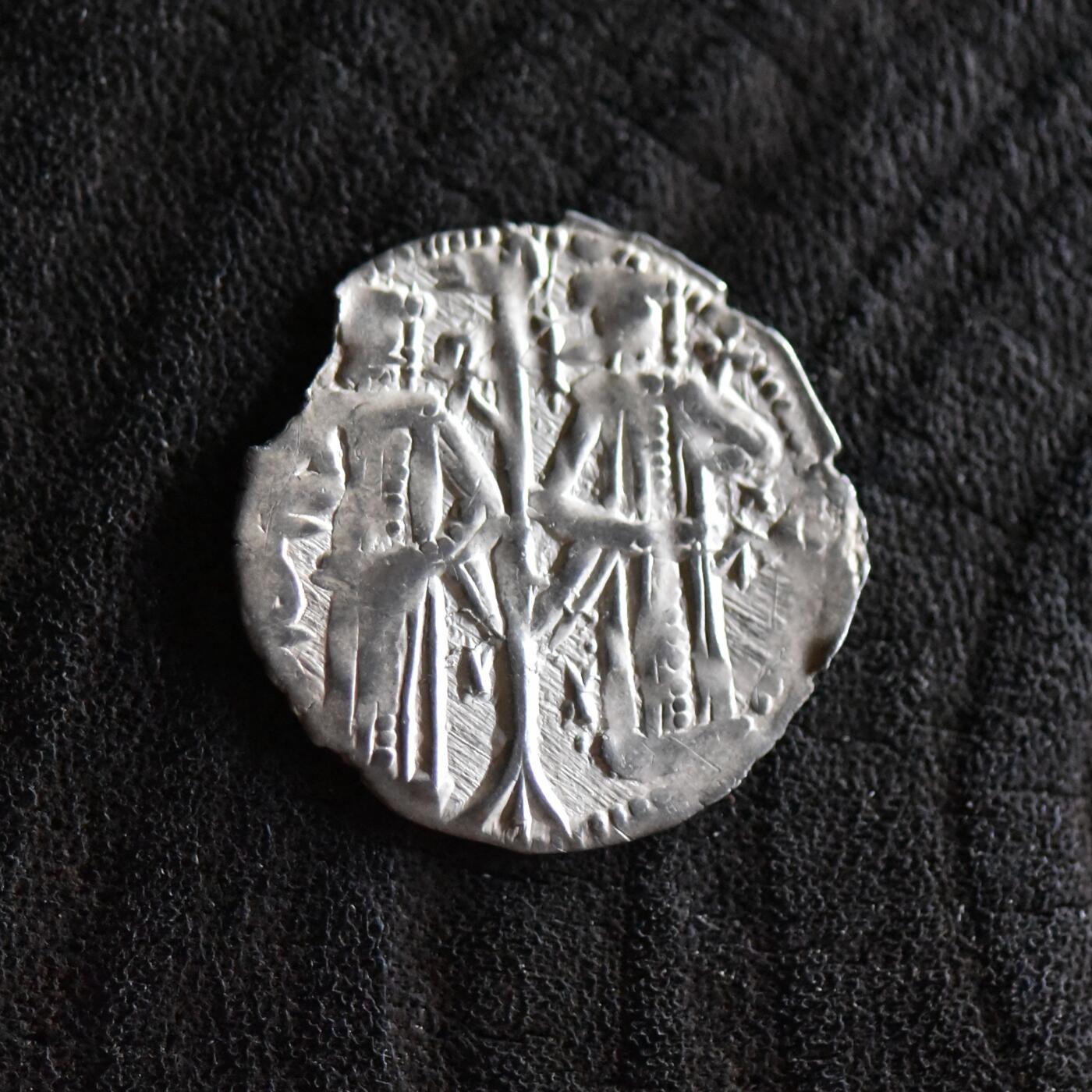 【良泉】第42期【自动场】12月4日晚19.30点开拍！99枚域外古代钱币专场  【罕见】公元1347-1355年【保加利亚 第二帝国】伊凡·亚历山大与其子米歇尔·阿森共治。大特尔诺沃造币厂打制，格罗申银币，1.2克