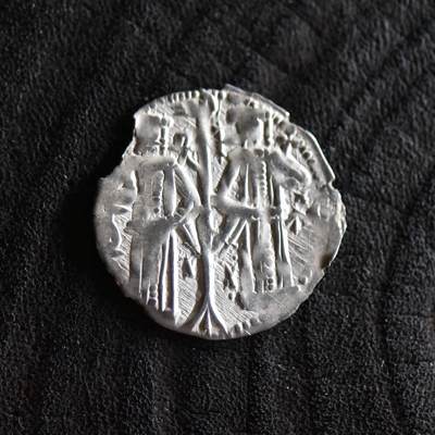 【良泉】第42期【自动场】12月4日晚19.30点开拍！99枚域外古代钱币专场  - 【罕见】公元1347-1355年【保加利亚 第二帝国】伊凡·亚历山大与其子米歇尔·阿森共治。大特尔诺沃造币厂打制，格罗申银币，1.2克