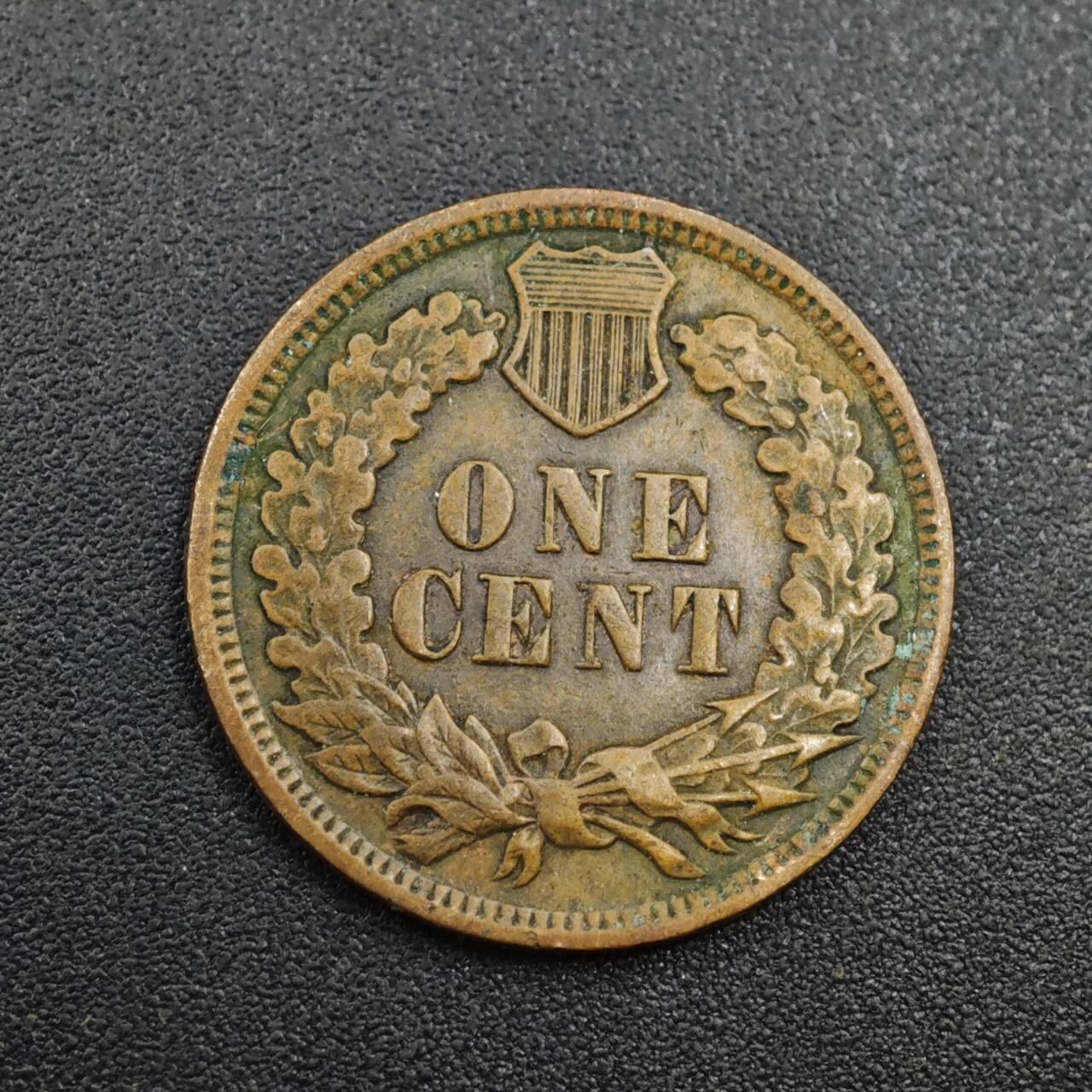 【淘币小摊】实时拍第八百零四拍   散币银币场   满百包邮可预留二周 每周一统一发货   美国1902年印第安一分铜币