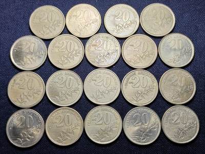 KK钱币收藏小铺 （套币 好品/批量散币 银币）专场  2月预留时间 周末发货 -  希腊20德拉克马一组铜币19枚