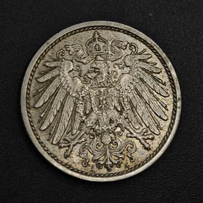 【淘币小摊】实时拍第八百零四拍   散币银币场   满百包邮可预留二周 每周一统一发货   - 德国1911年长翅10芬妮镍币