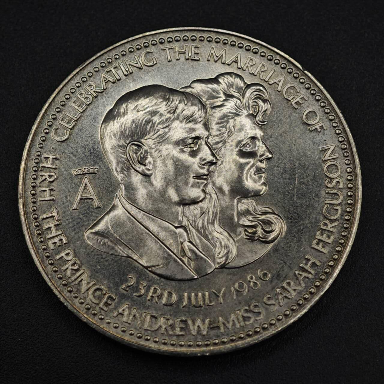 【淘币小摊】限时拍第八百零七拍  克朗币邮币封场  满百包邮可预留两周  周一统一发货    安德鲁王子1986年大婚纪念章