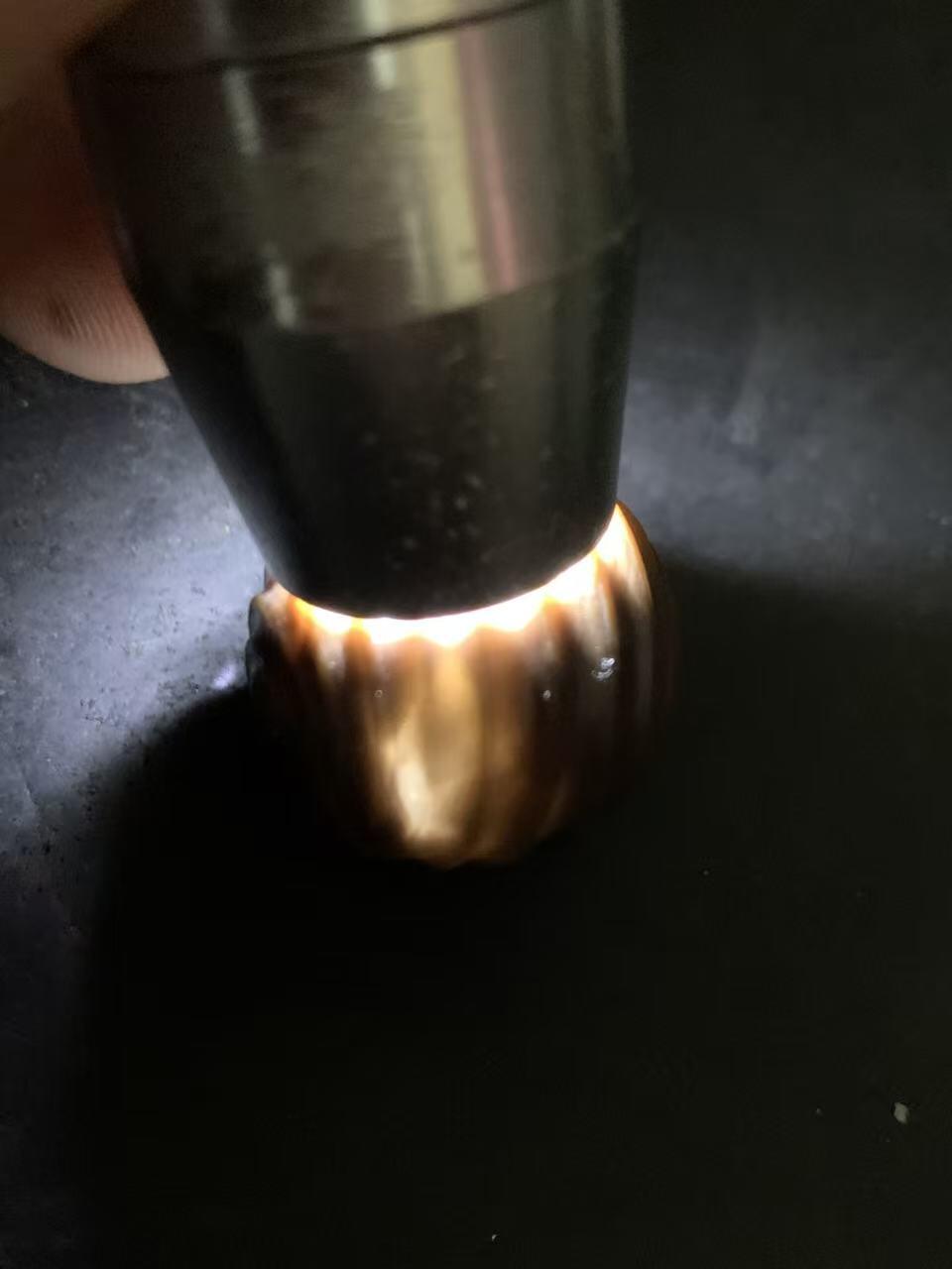 精美亚光战国红玛瑙手工雕刻转纹珠一颗！，