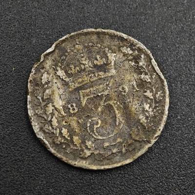 【淘币小摊】实时拍第八百零四拍   散币银币场   满百包邮可预留二周 每周一统一发货   - 英国1891年维多利亚3便士银币