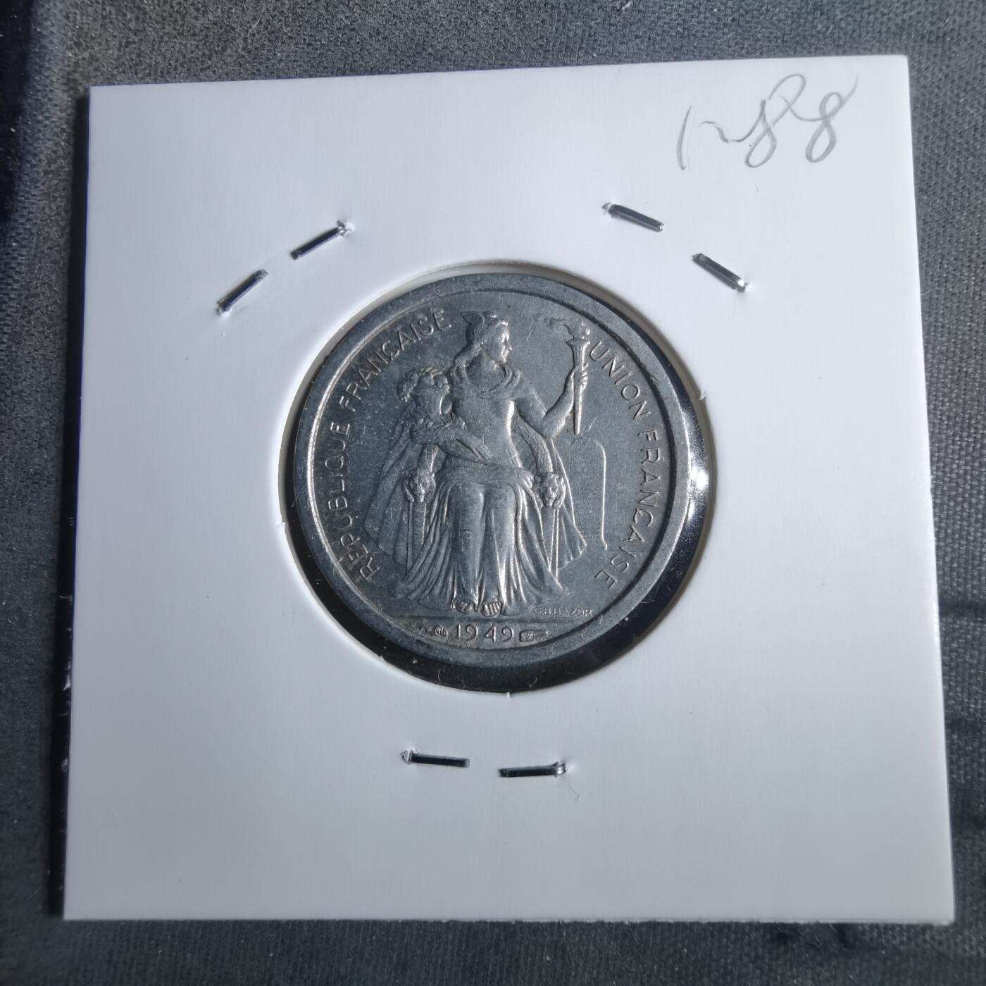 沼泽如烟--第912场 法属新喀里多尼亚1949年1法郎