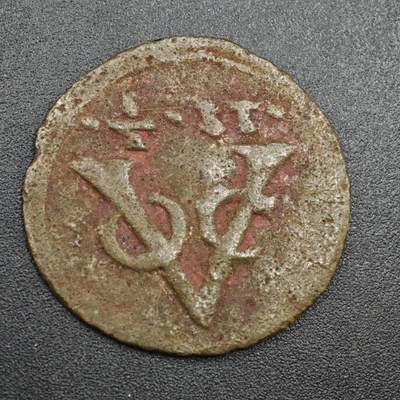 【淘币小摊】实时拍第八百零四拍   散币银币场   满百包邮可预留二周 每周一统一发货   - 荷属东印度1611年老铜币少见