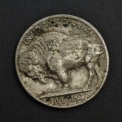 【淘币小摊】实时拍第八百零四拍   散币银币场   满百包邮可预留二周 每周一统一发货   - 美国1923年野牛5分镍币