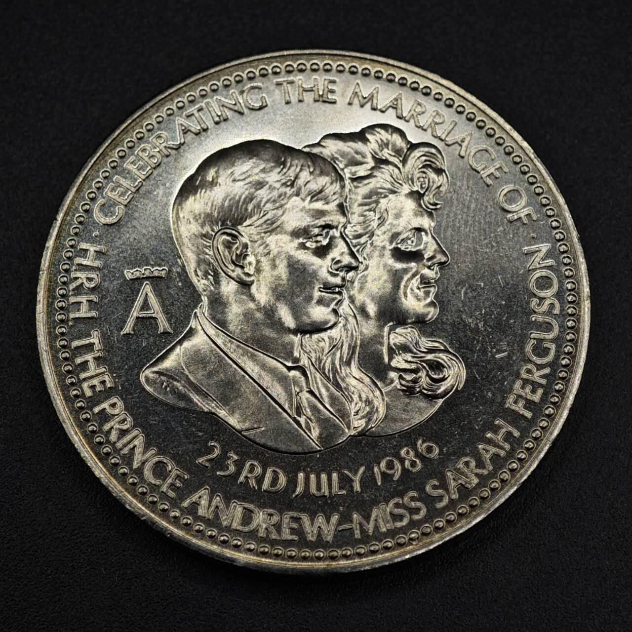 【淘币小摊】限时拍第八百零七拍  克朗币邮币封场  满百包邮可预留两周  周一统一发货   安德鲁王子1986年大婚纪念章