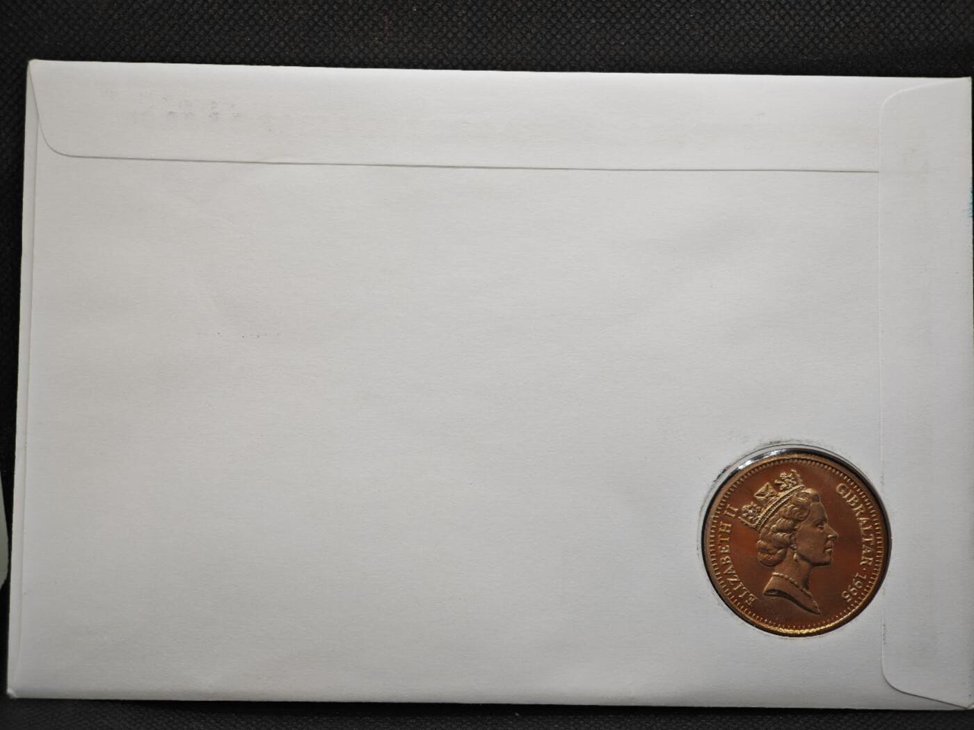 【淘币小摊】限时拍第八百零七拍  克朗币邮币封场  满百包邮可预留两周  周一统一发货   直布罗陀1995年二战胜利50周年5镑纪念币邮币封