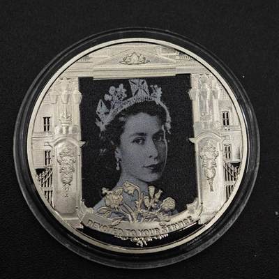 【淘币小摊】限时拍第八百零七拍  克朗币邮币封场  满百包邮可预留两周  周一统一发货  -   直布罗陀2022年女王登基70周年半克朗纪念币