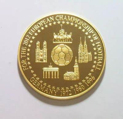 德国2012年首次夺欧洲杯50年 高浮雕精制大镀金章 40MM - 德国2012年首次夺欧洲杯50年 高浮雕精制大镀金章 40MM