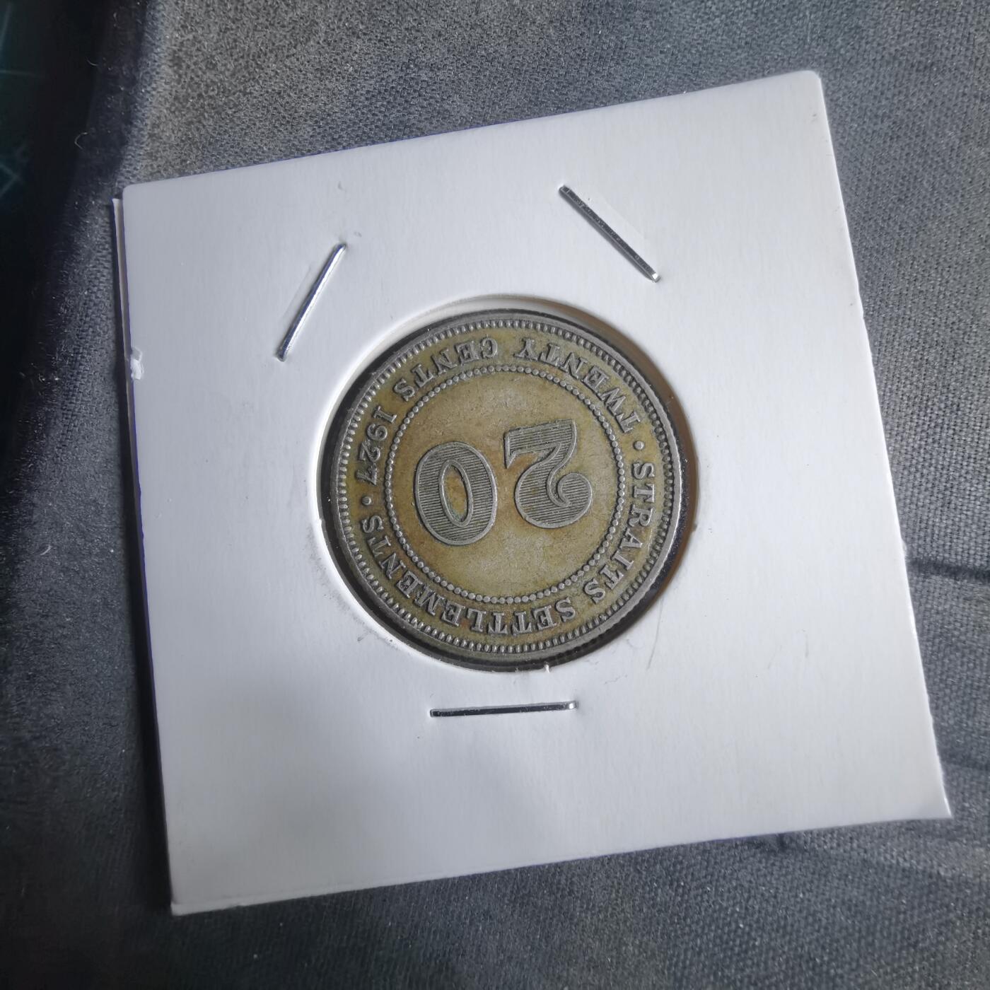 沼泽如烟--第912场 英属海峡1927年20分银币