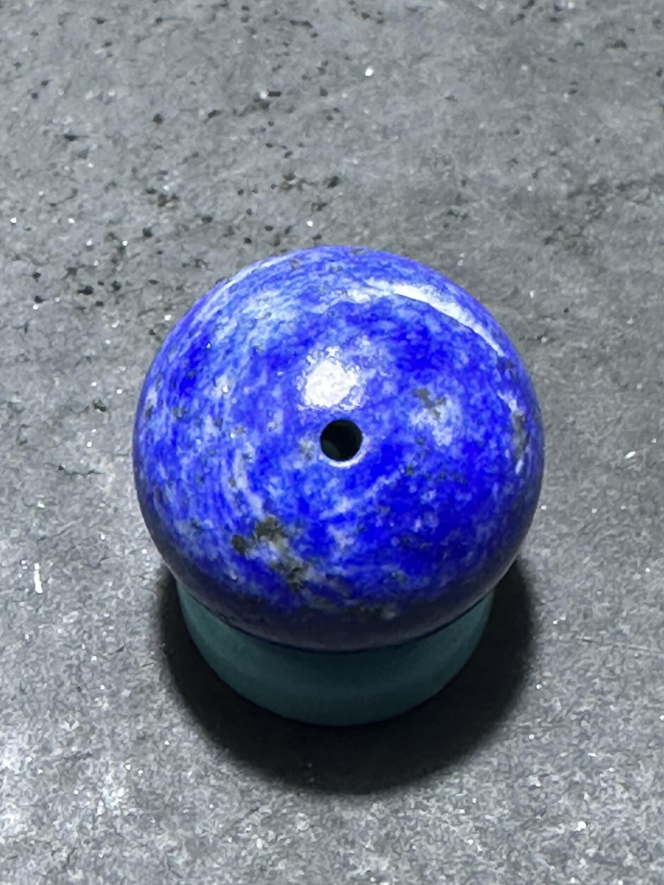 阿富汗老矿青金石通货圆珠一个！