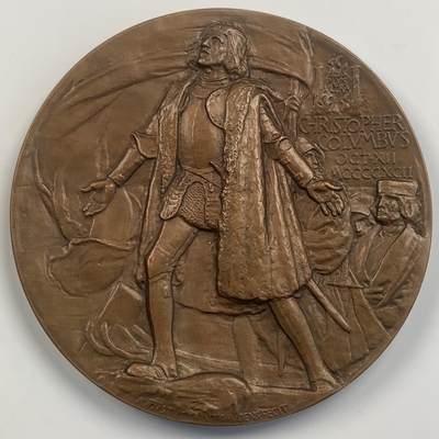 掌中浮雕-藏着的欧洲第043场 - 	1893年美国芝加哥博览会铜章，76mm