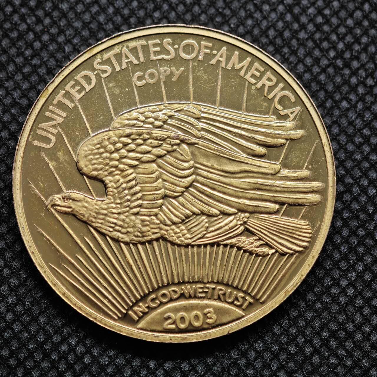 【淘币小摊】限时拍第八百零七拍  克朗币邮币封场  满百包邮可预留两周  周一统一发货  美国2003年飞鹰金币复刻纪念章