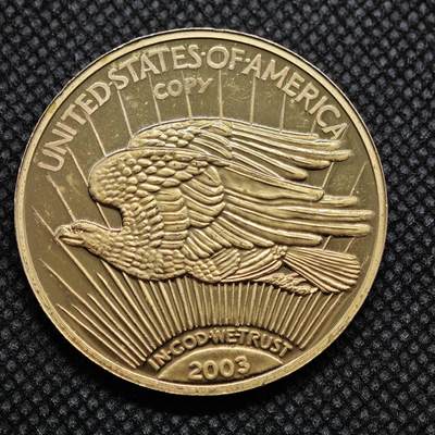 【淘币小摊】限时拍第八百零七拍  克朗币邮币封场  满百包邮可预留两周  周一统一发货  - 美国2003年飞鹰金币复刻纪念章