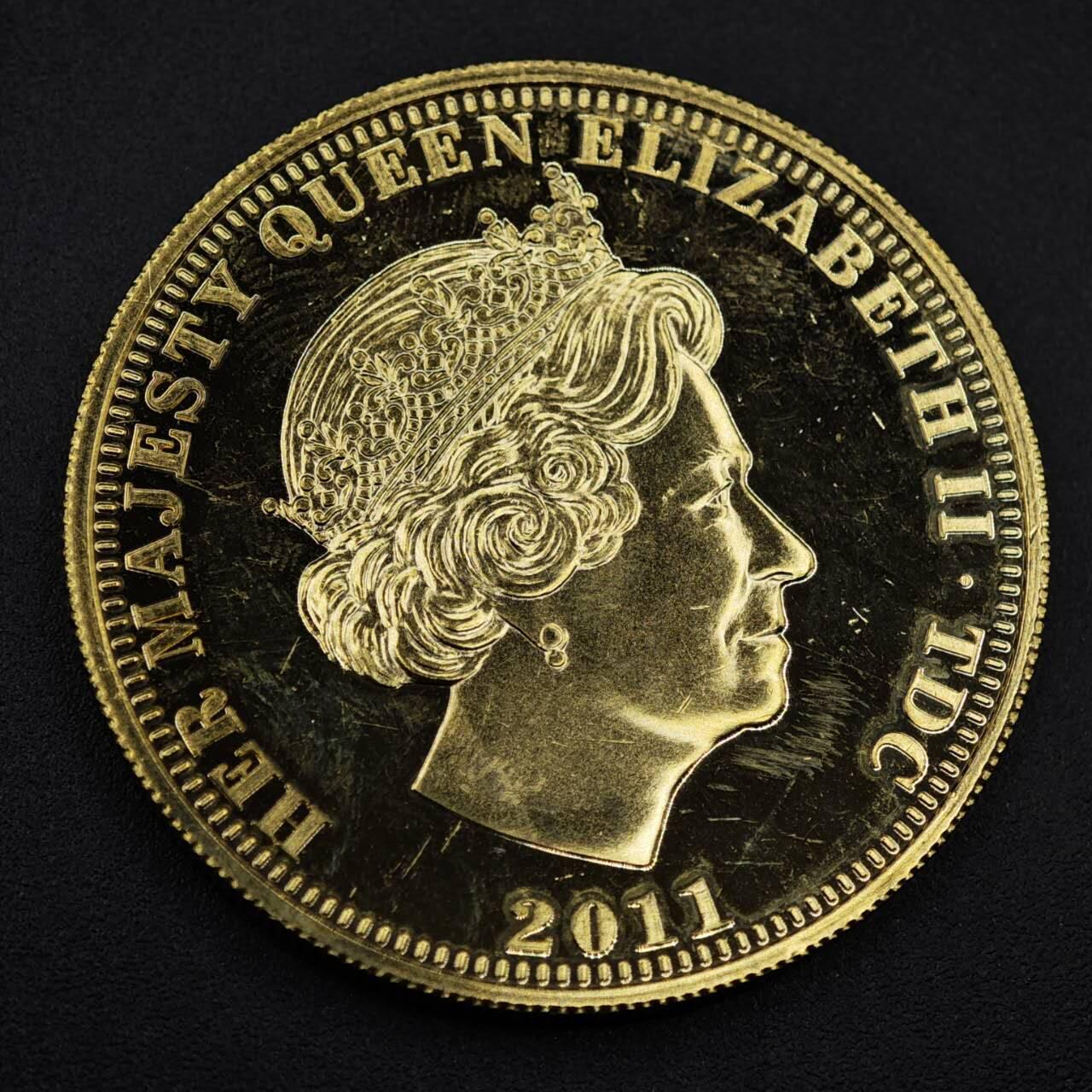 【淘币小摊】限时拍第八百零七拍  克朗币邮币封场  满百包邮可预留两周  周一统一发货   特里斯坦达库尼亚2011年威廉王子大婚克朗纪念币