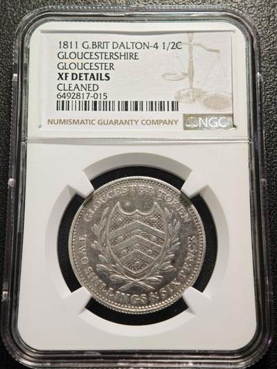 【德藏】世界币章拍卖第154期（拍品征集中~欢迎藏友联系） - 1811年 英国格洛斯特郡代用币  NGC XF 少见品种 状态安逸